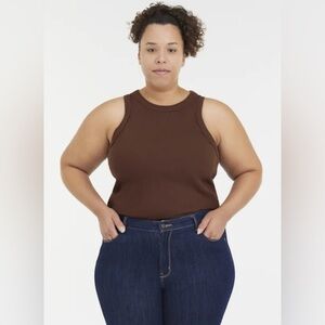 GAP Ribbed Scoopneck Tank Top
